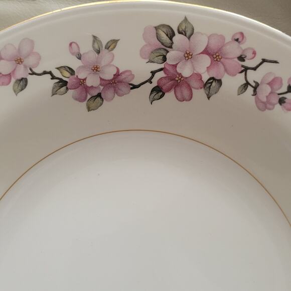 Two Eggshell Nautilus Homer Laughlin Apple Blossom China Bowls Vintage Made 1943 - Picture 2 of 11